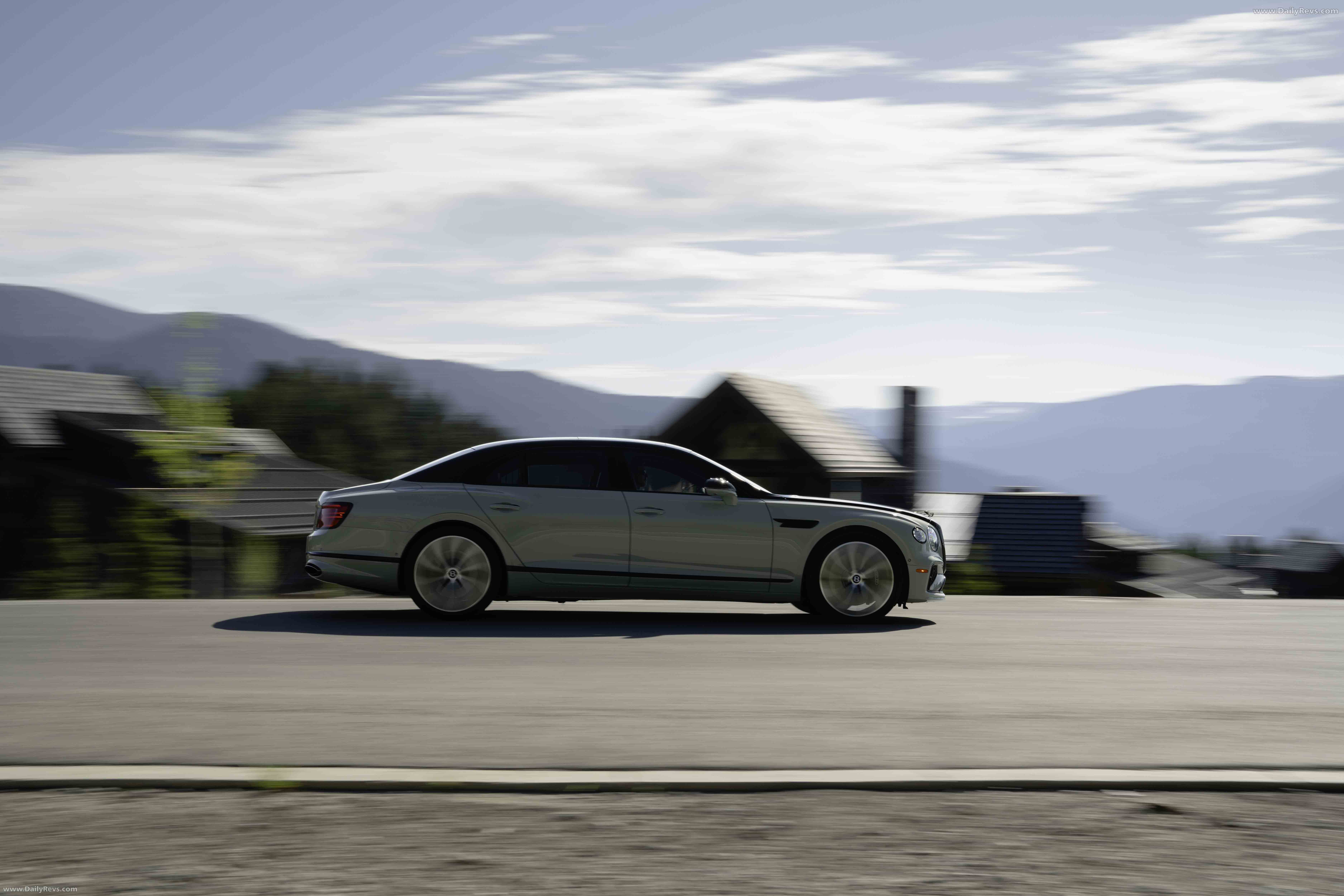 2025 Bentley Flying Spur Cumbarian Green Side View