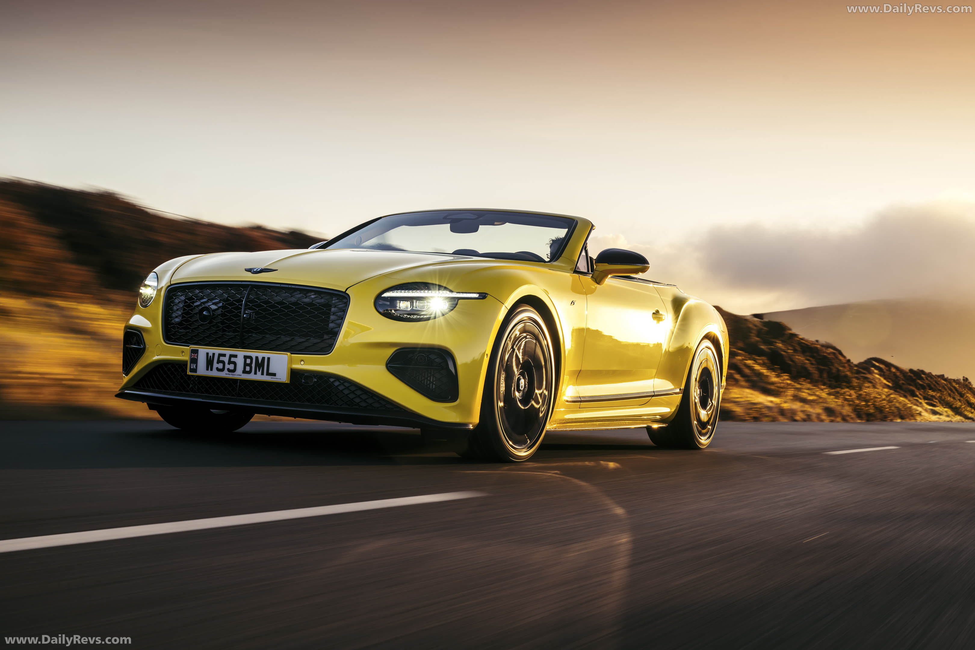 2027 Bentley Continental GTC S Cyber Yellow Front View