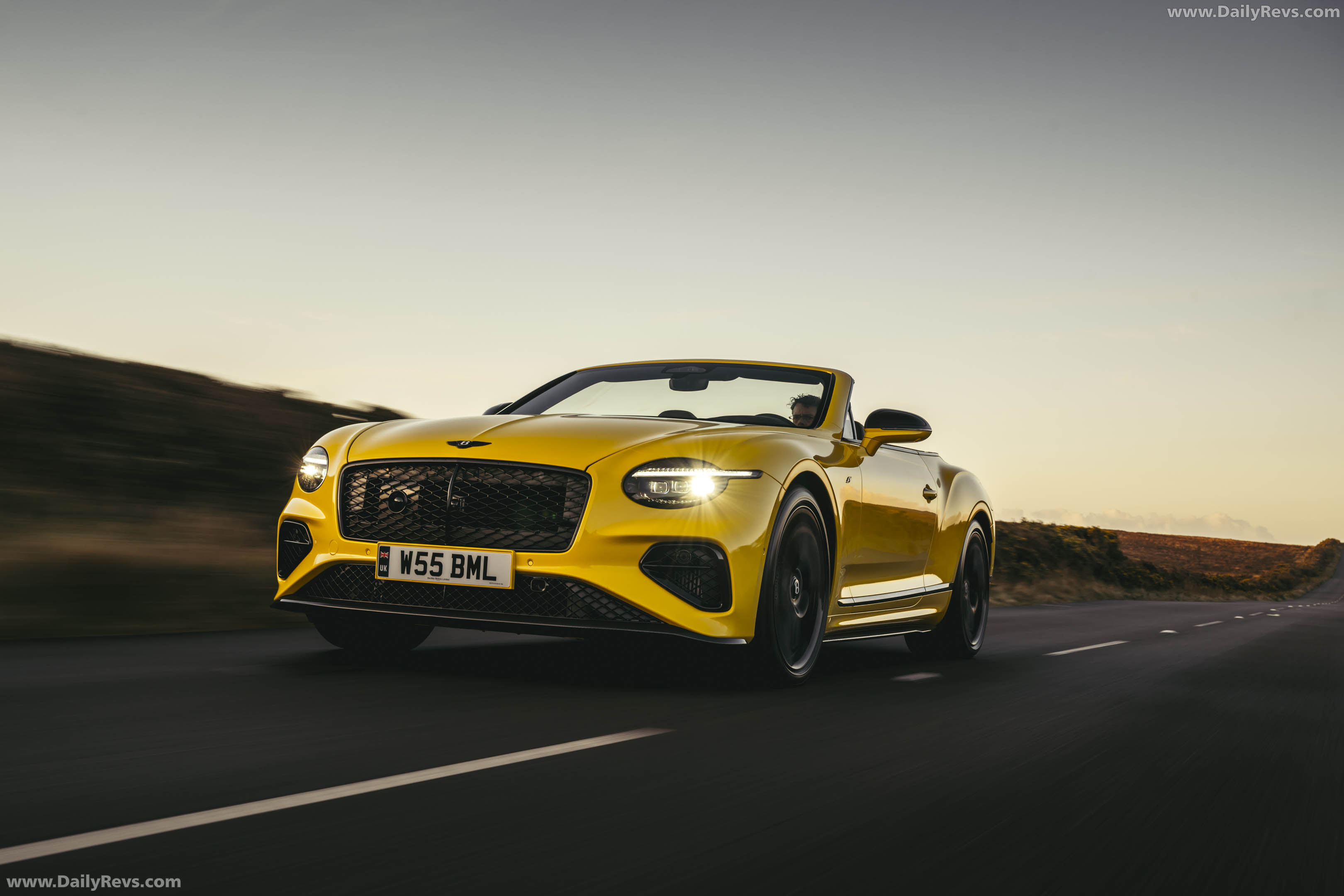 2027 Bentley Continental GTC S Cyber Yellow Front View