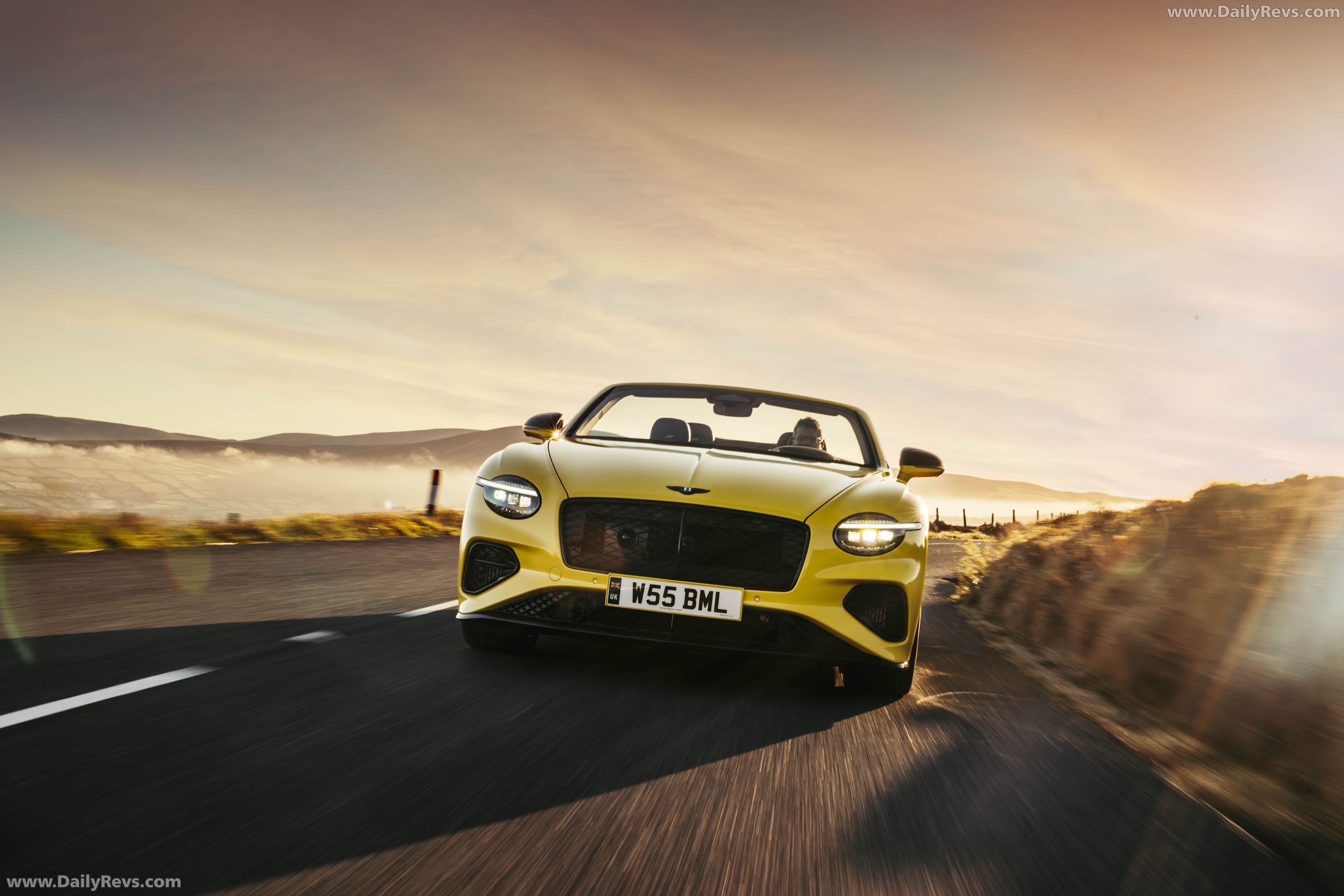 2027 Bentley Continental GTC S Cyber Yellow Front View