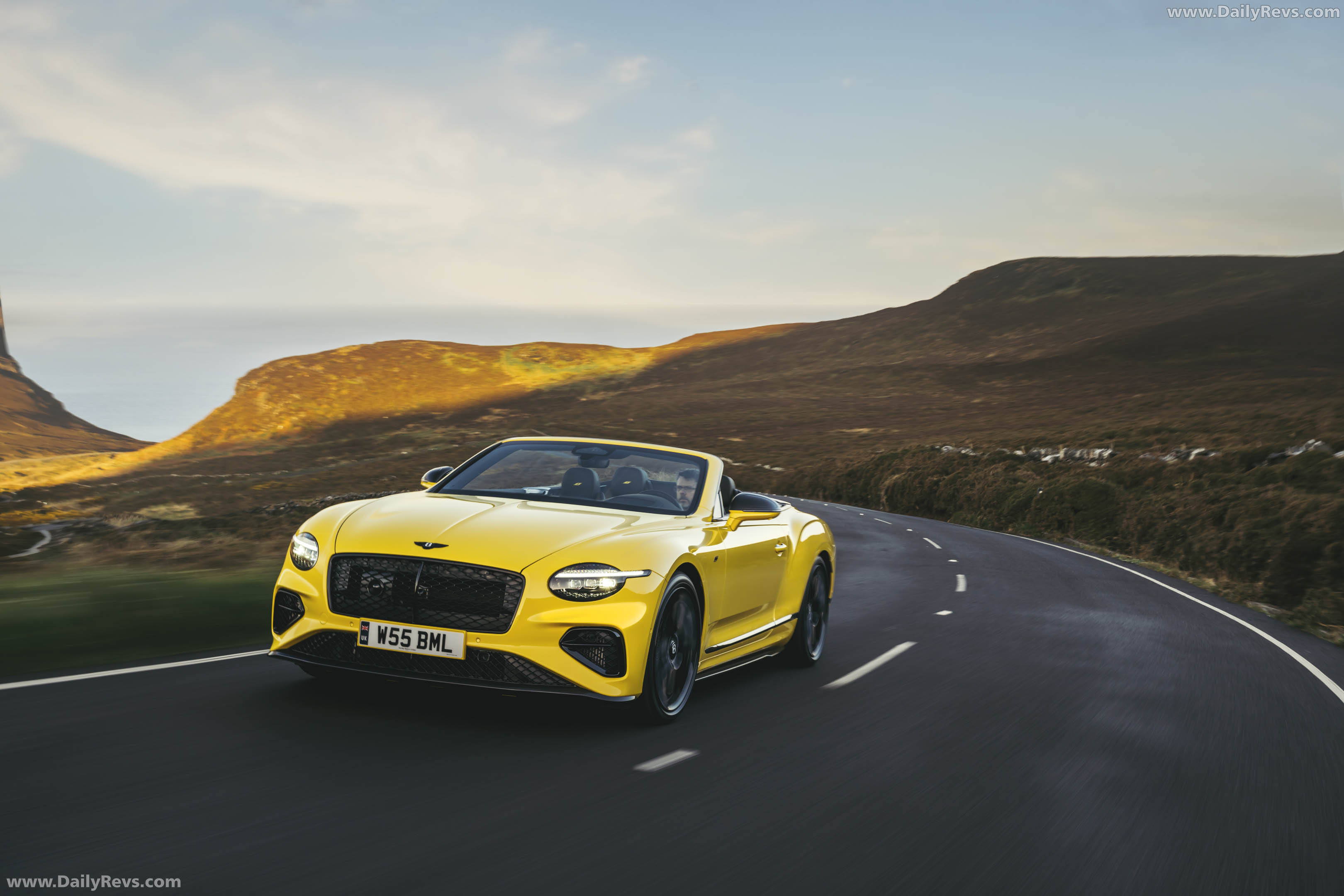 2027 Bentley Continental GTC S Cyber Yellow Front View