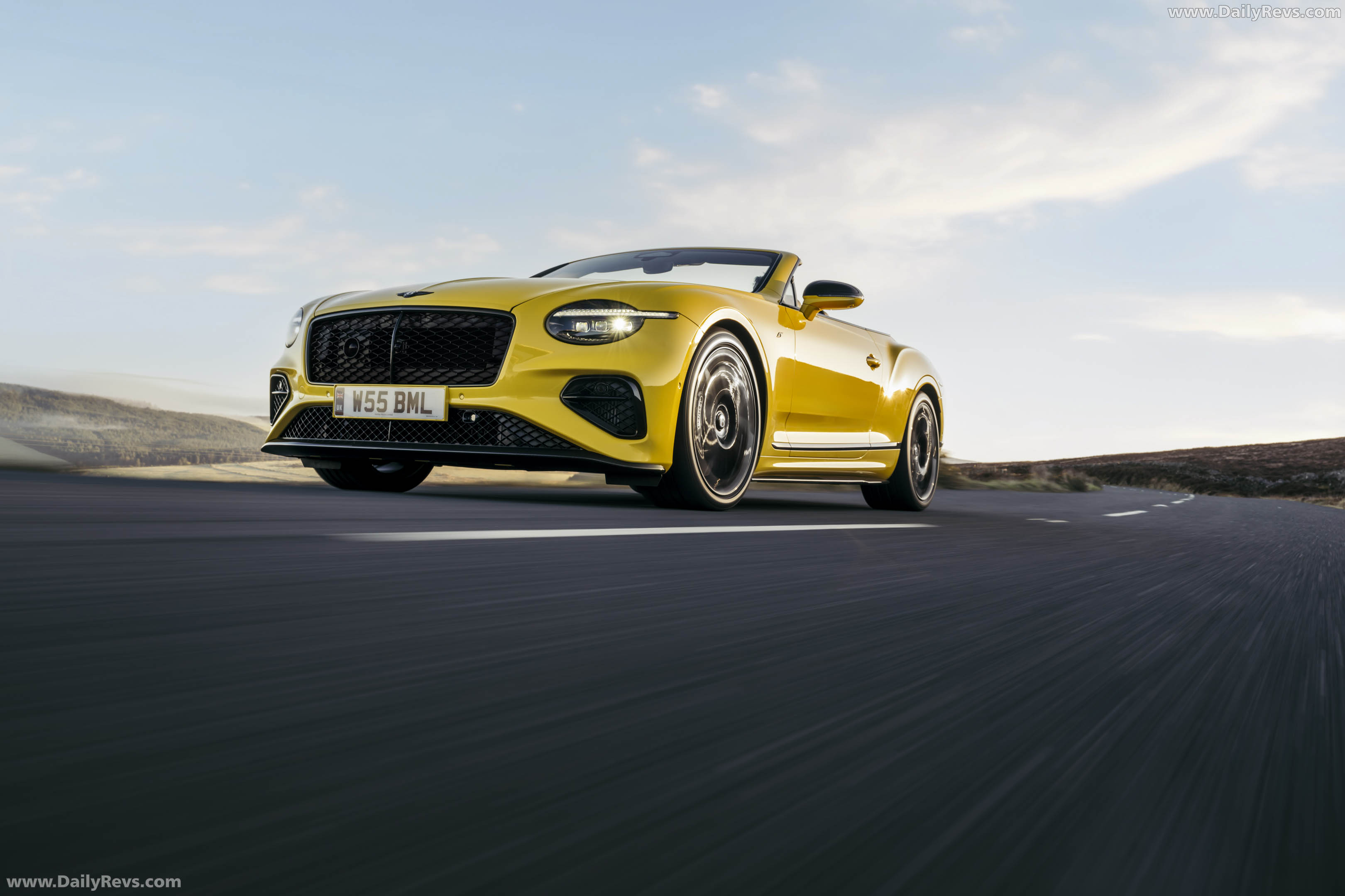 2027 Bentley Continental GTC S Cyber Yellow Front View