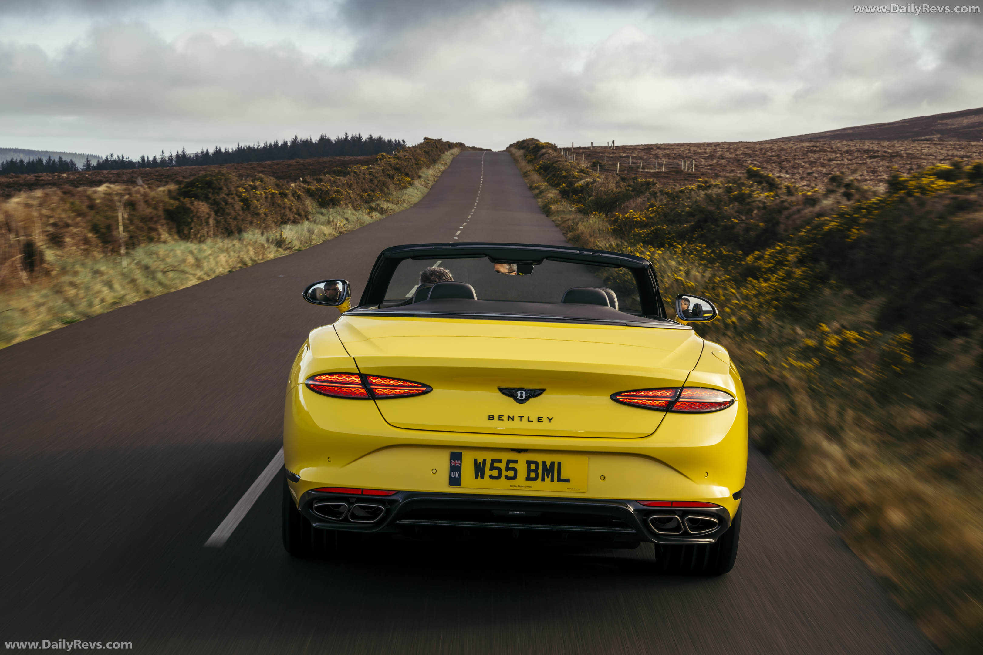 2027 Bentley Continental GTC S Cyber Yellow Rear View
