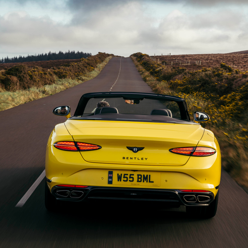 2027 Bentley Continental GTC S Cyber Yellow Rear View