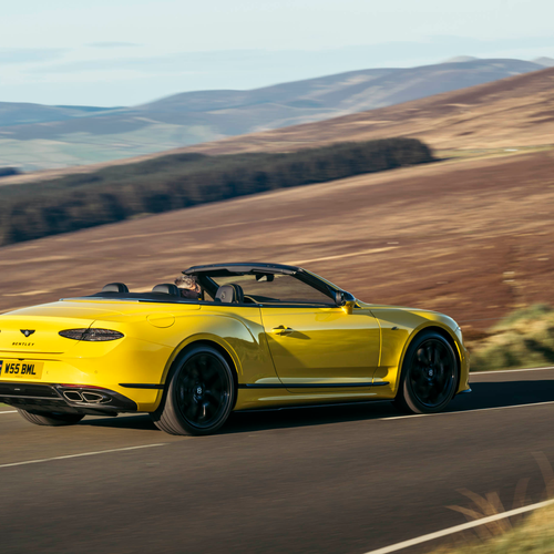 2027 Bentley Continental GTC S Cyber Yellow Rear View