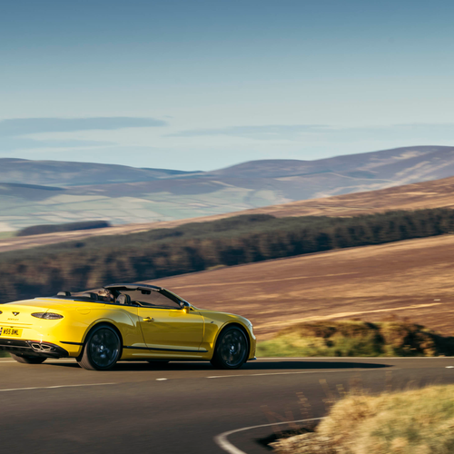 2027 Bentley Continental GTC S Cyber Yellow Rear View