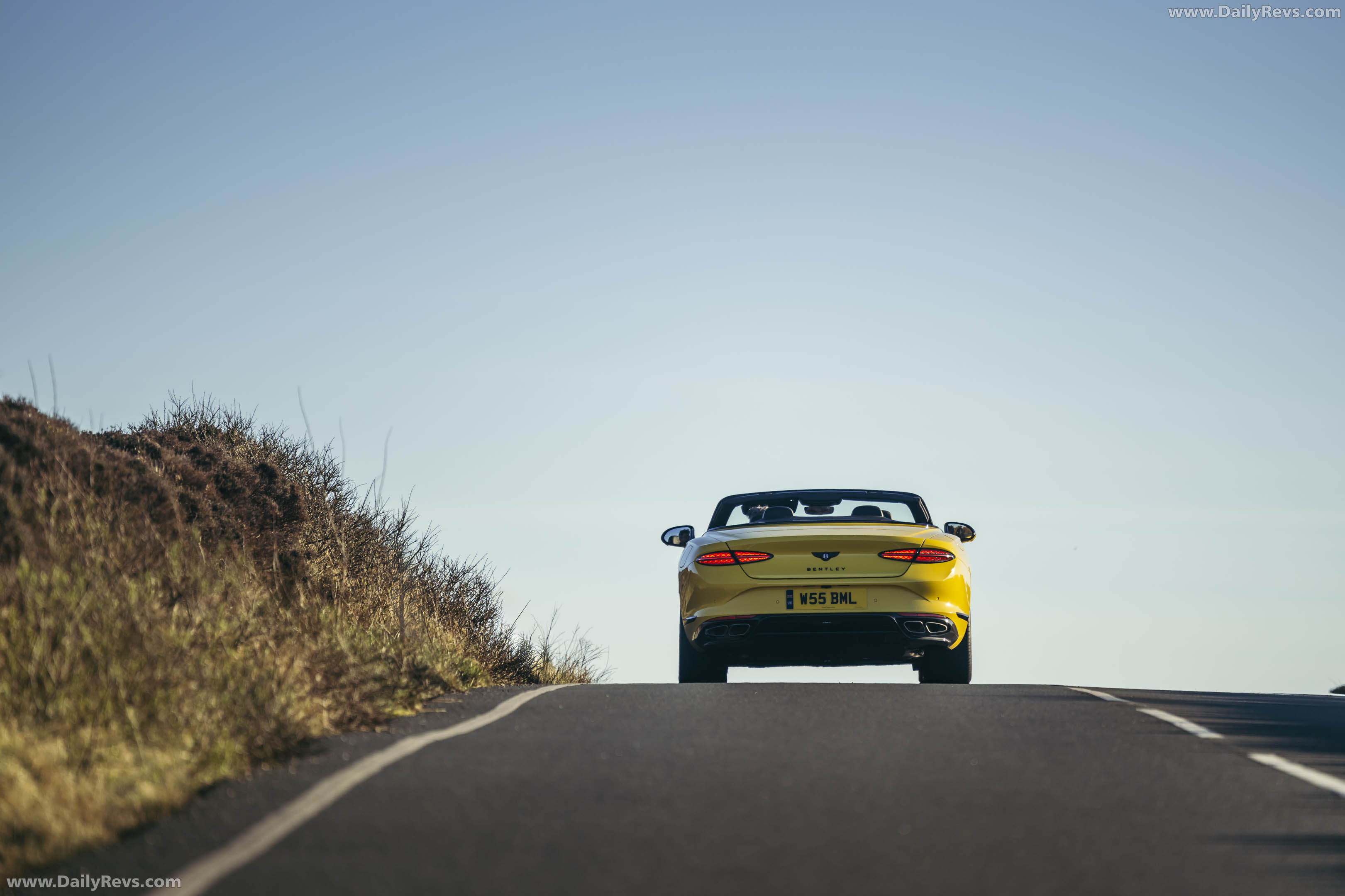 2027 Bentley Continental GTC S Cyber Yellow Rear View