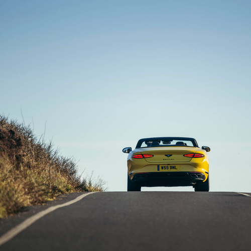 2027 Bentley Continental GTC S Cyber Yellow Rear View