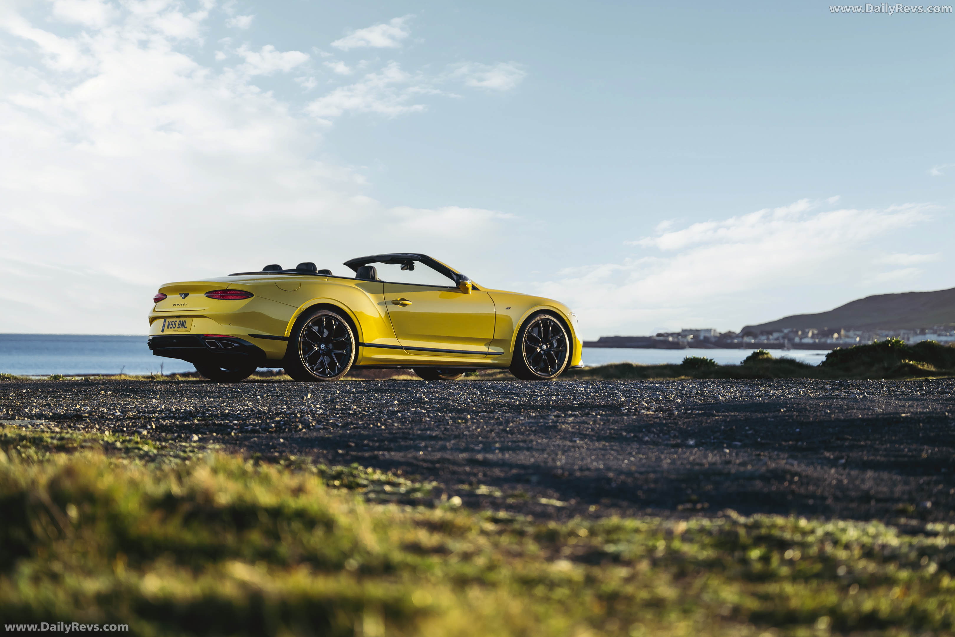 2027 Bentley Continental GTC S Cyber Yellow Rear View