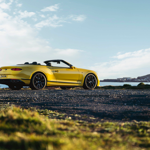 2027 Bentley Continental GTC S Cyber Yellow Rear View
