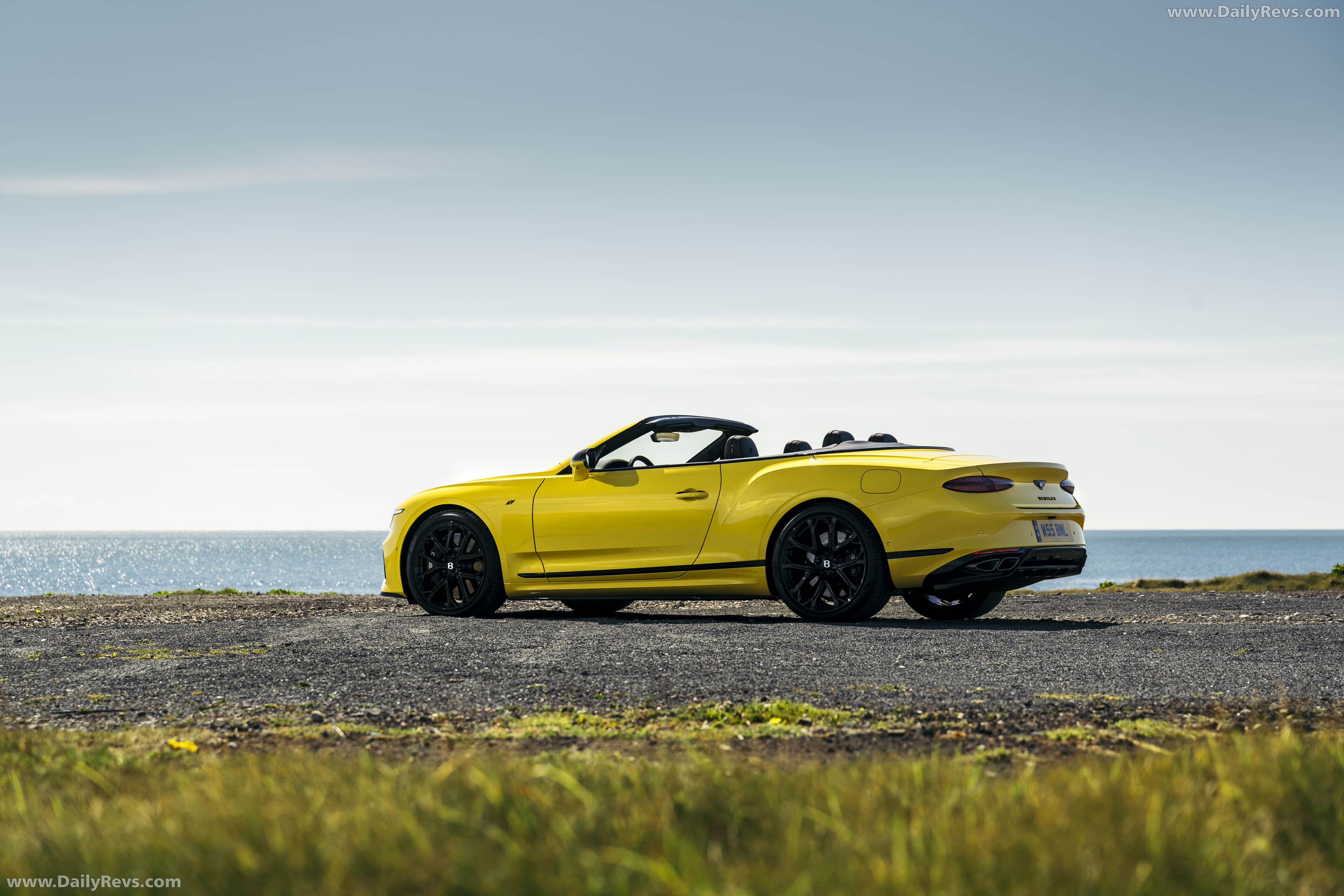 2027 Bentley Continental GTC S Cyber Yellow Rear View