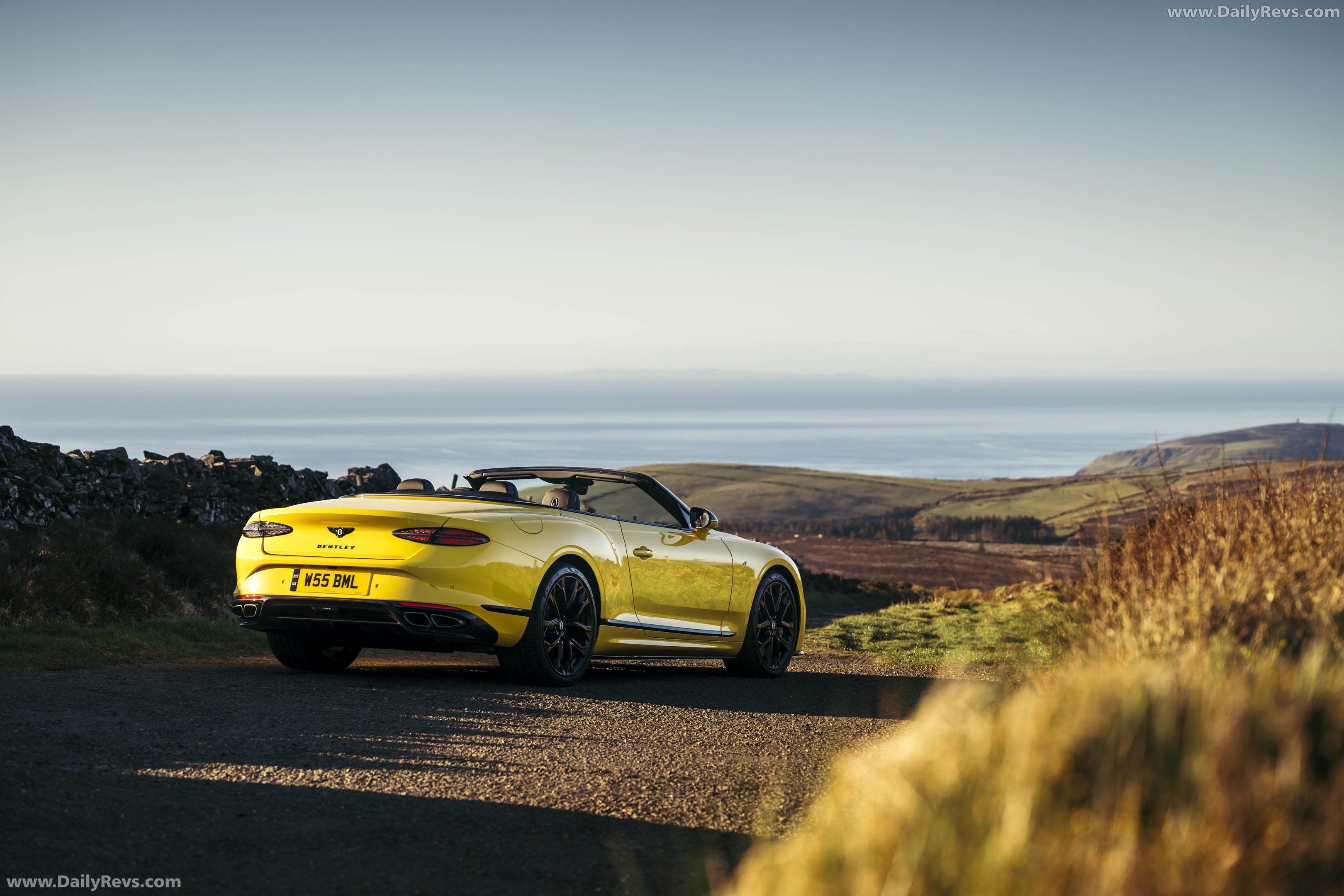 2027 Bentley Continental GTC S Cyber Yellow Rear View