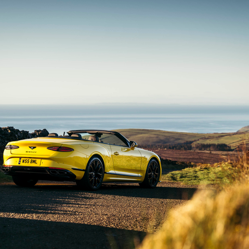 2027 Bentley Continental GTC S Cyber Yellow Rear View