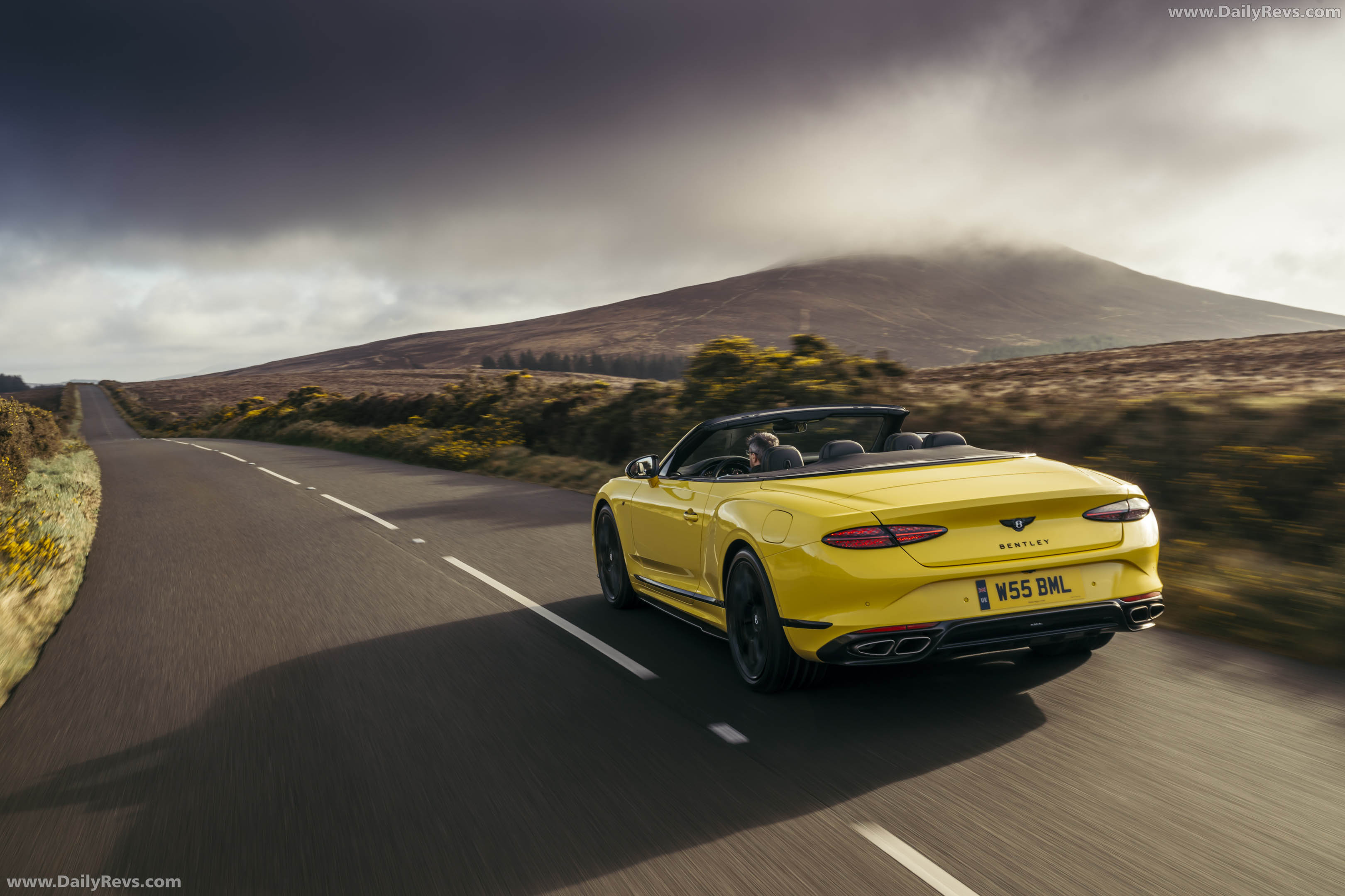 2027 Bentley Continental GTC S Cyber Yellow Rear View