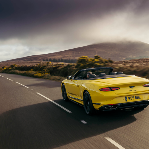 2027 Bentley Continental GTC S Cyber Yellow Rear View