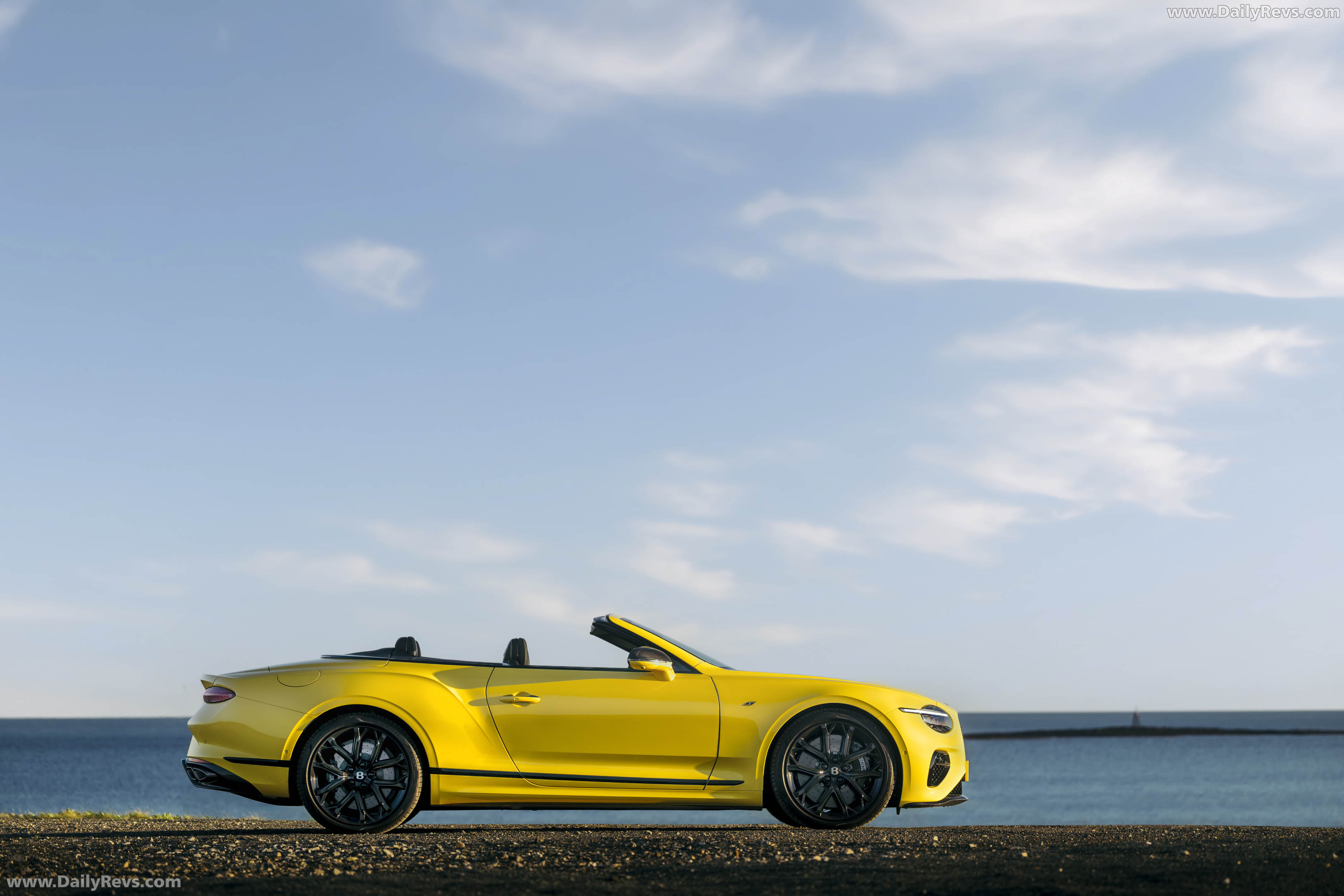2027 Bentley Continental GTC S Cyber Yellow Side View