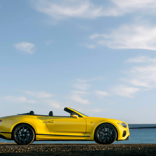 2027 Bentley Continental GTC S Cyber Yellow Side View