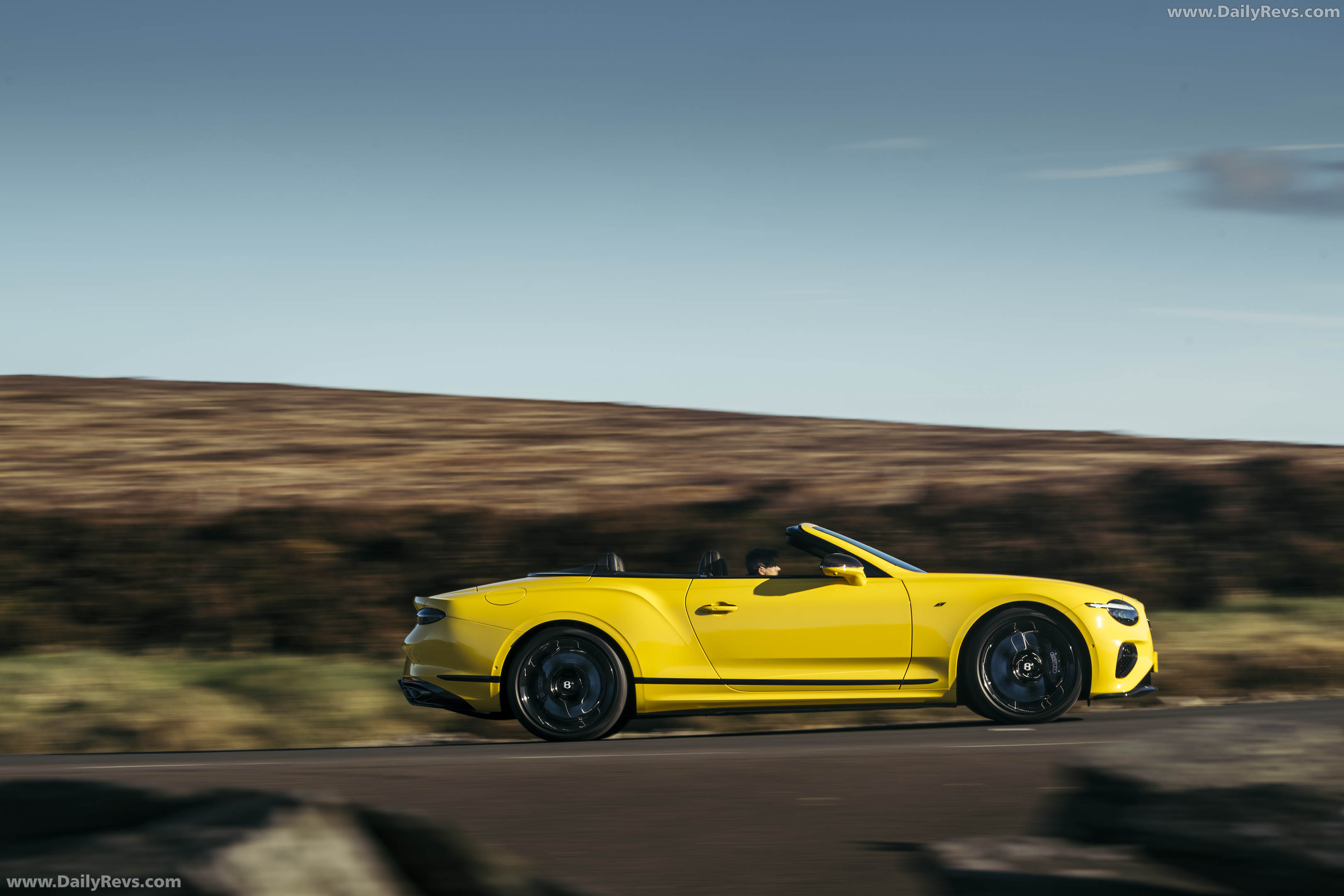 2027 Bentley Continental GTC S Cyber Yellow Side View