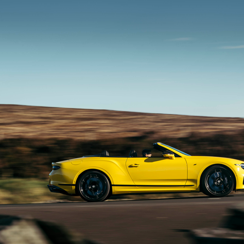 2027 Bentley Continental GTC S Cyber Yellow Side View