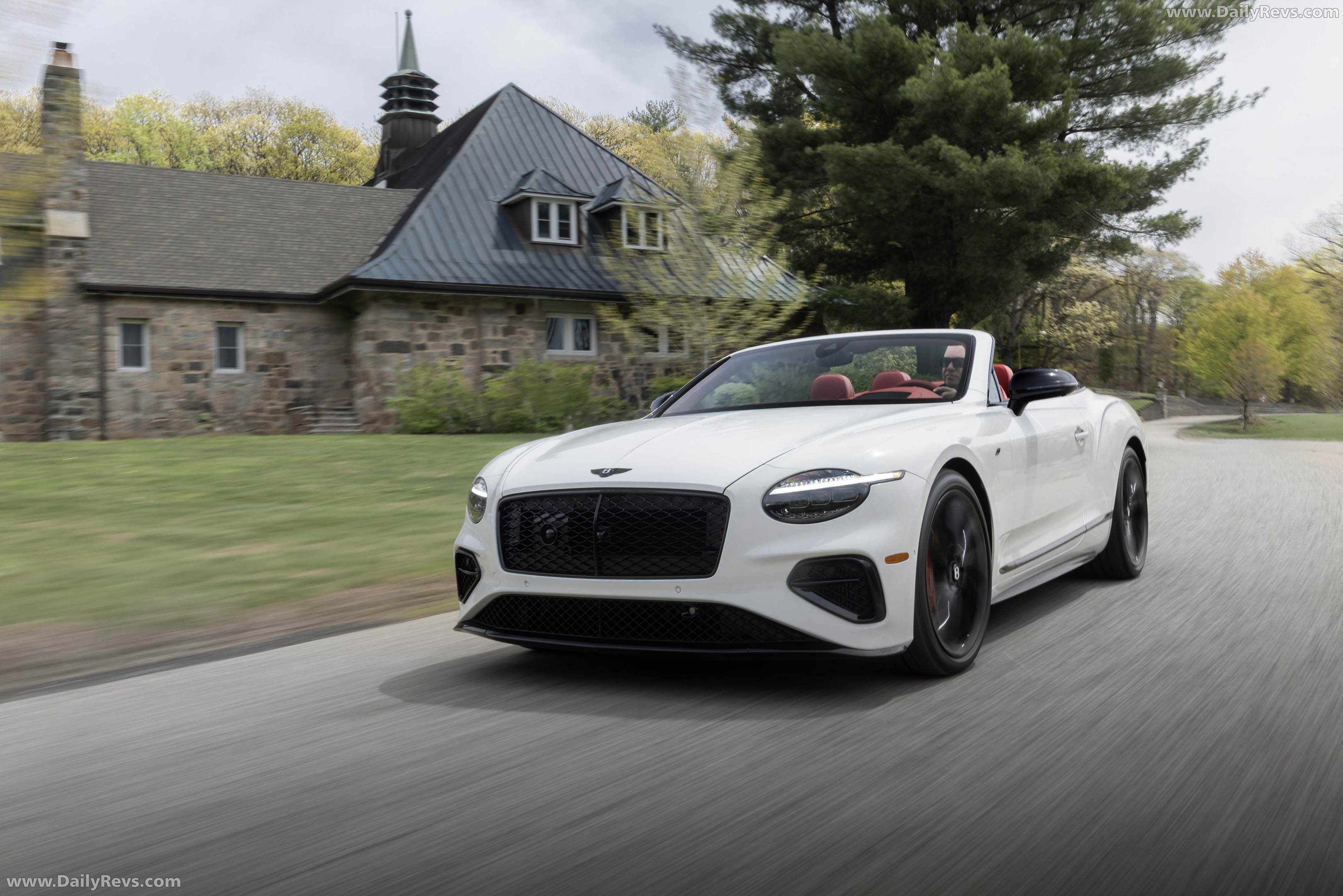 2027 Bentley Continental GTC S Glacier White Front View