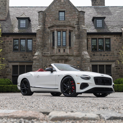 2027 Bentley Continental GTC S Glacier White Front View