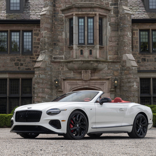 2027 Bentley Continental GTC S Glacier White Front View