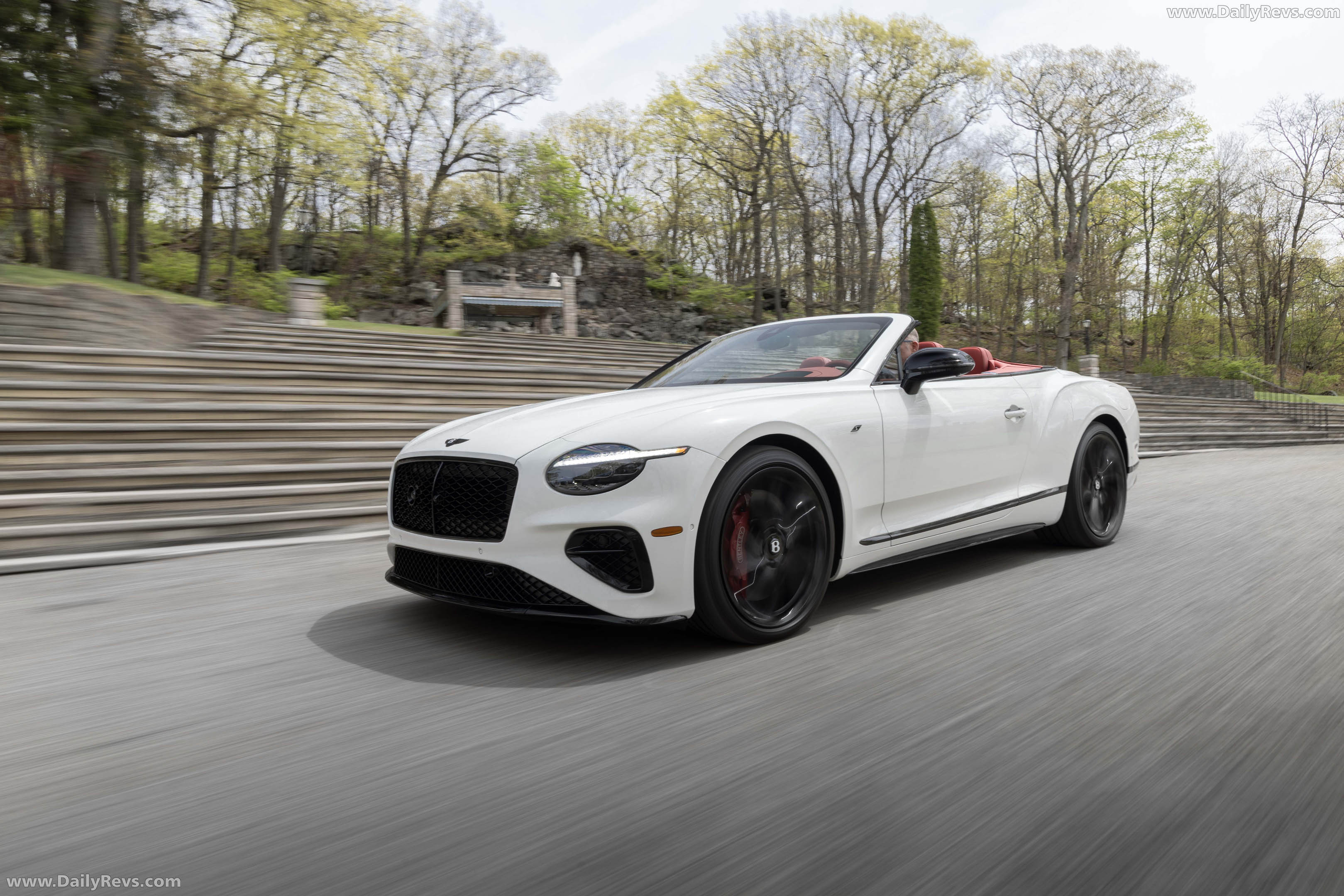 2027 Bentley Continental GTC S Glacier White Front View