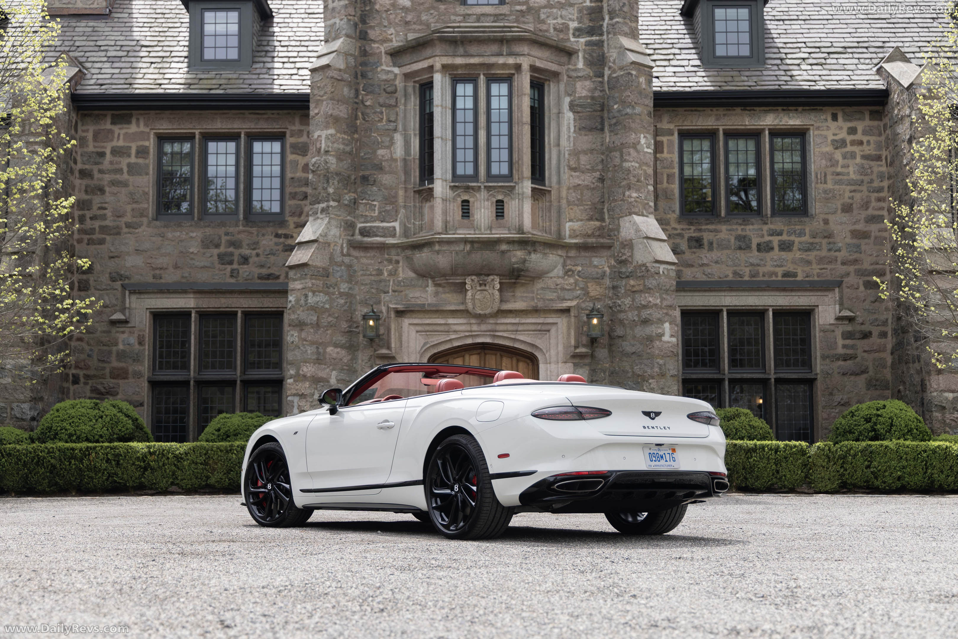 2027 Bentley Continental GTC S Glacier White Rear View