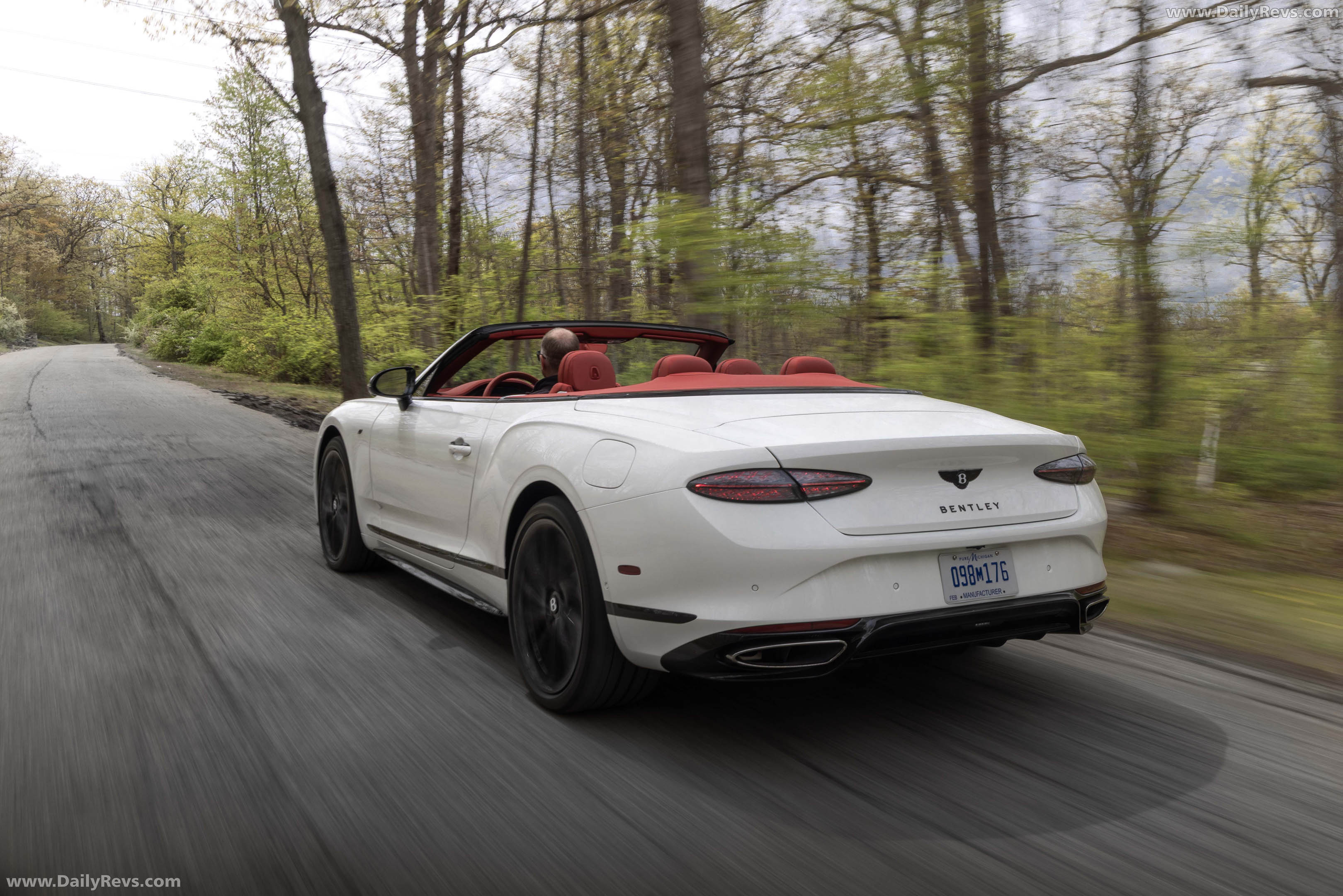 2027 Bentley Continental GTC S Glacier White Rear View