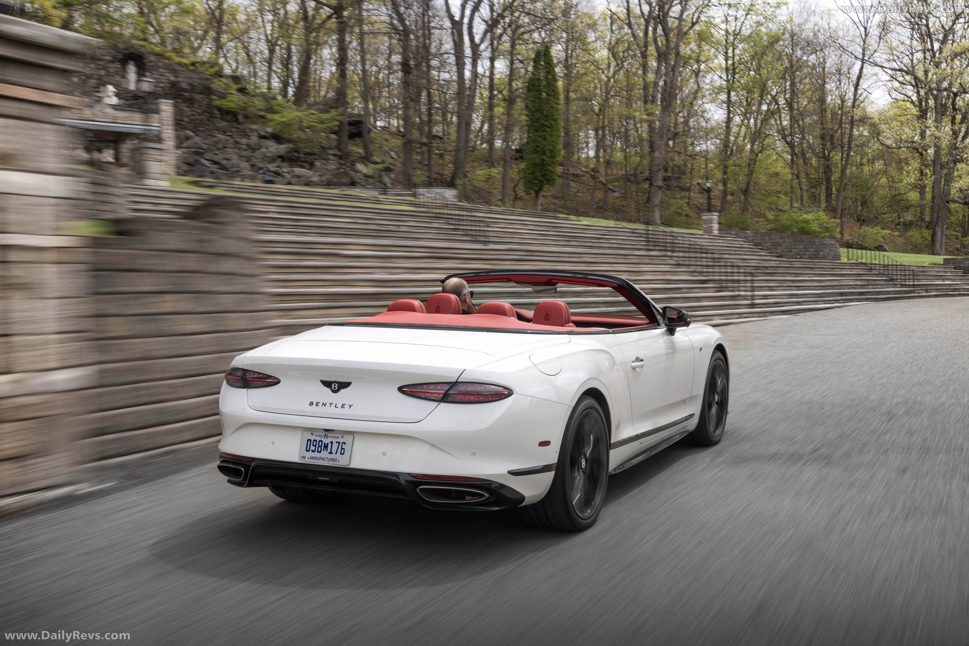 2027 Bentley Continental GTC S Glacier White Rear View