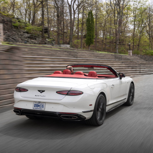 2027 Bentley Continental GTC S Glacier White Rear View