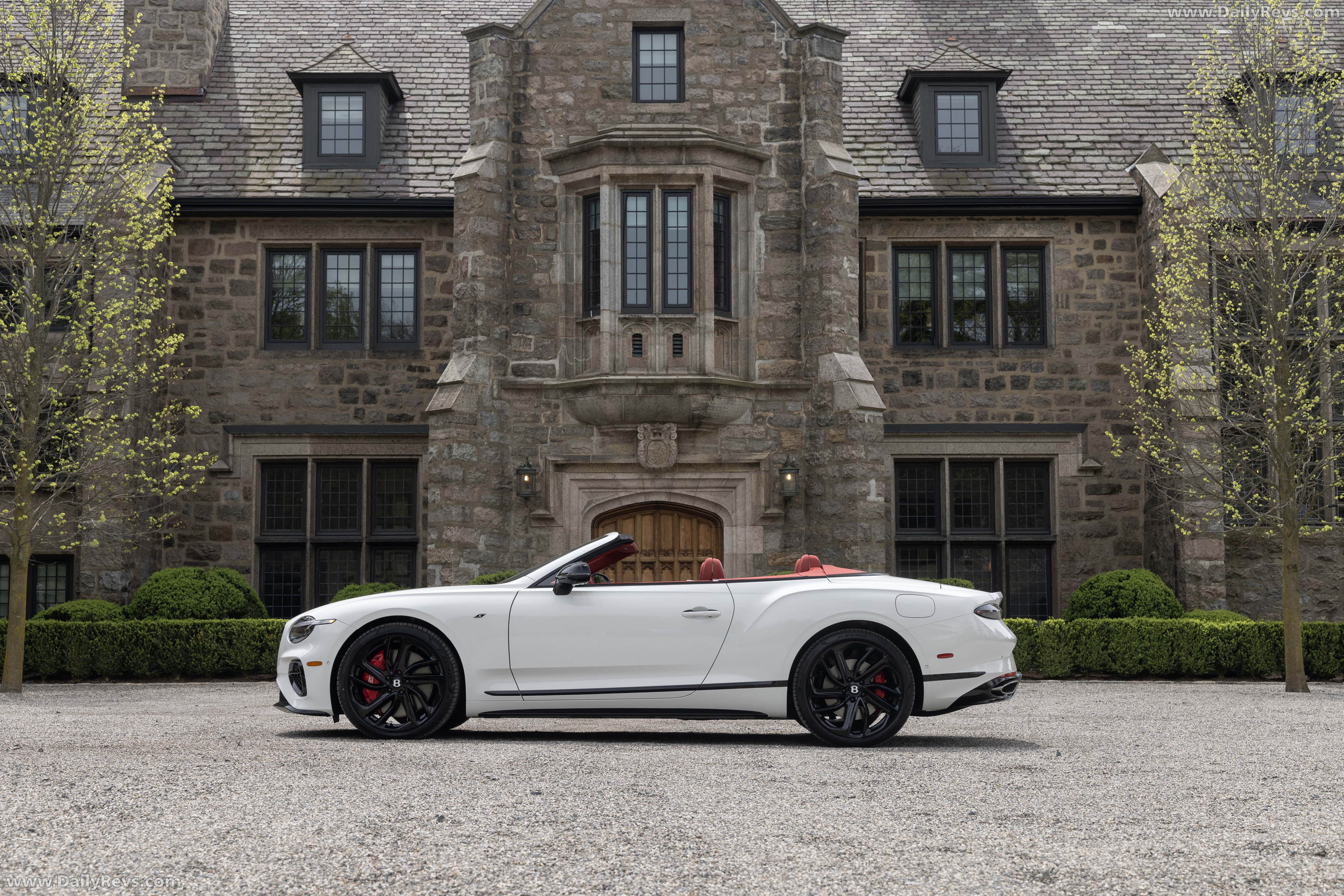 2027 Bentley Continental GTC S Glacier White Side View