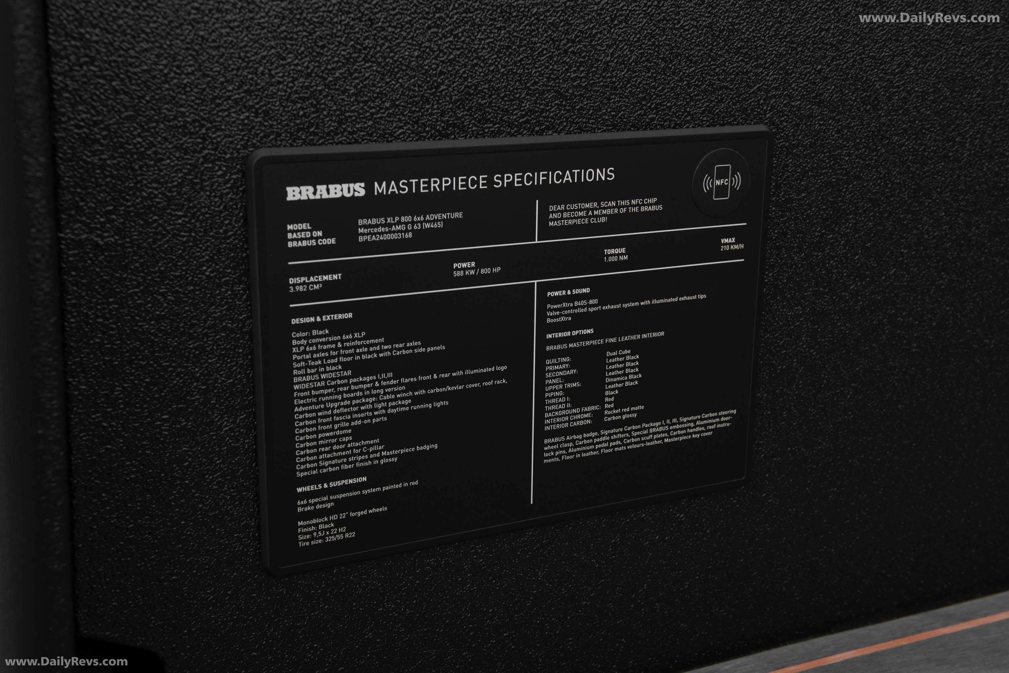 2026 Brabus XLP 800 6x6 Adventure Interior