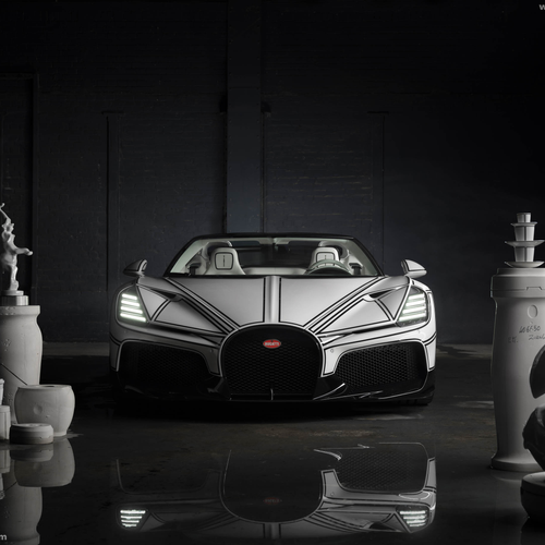 2026 Bugatti W16 Mistral Blanc Eternel Front View