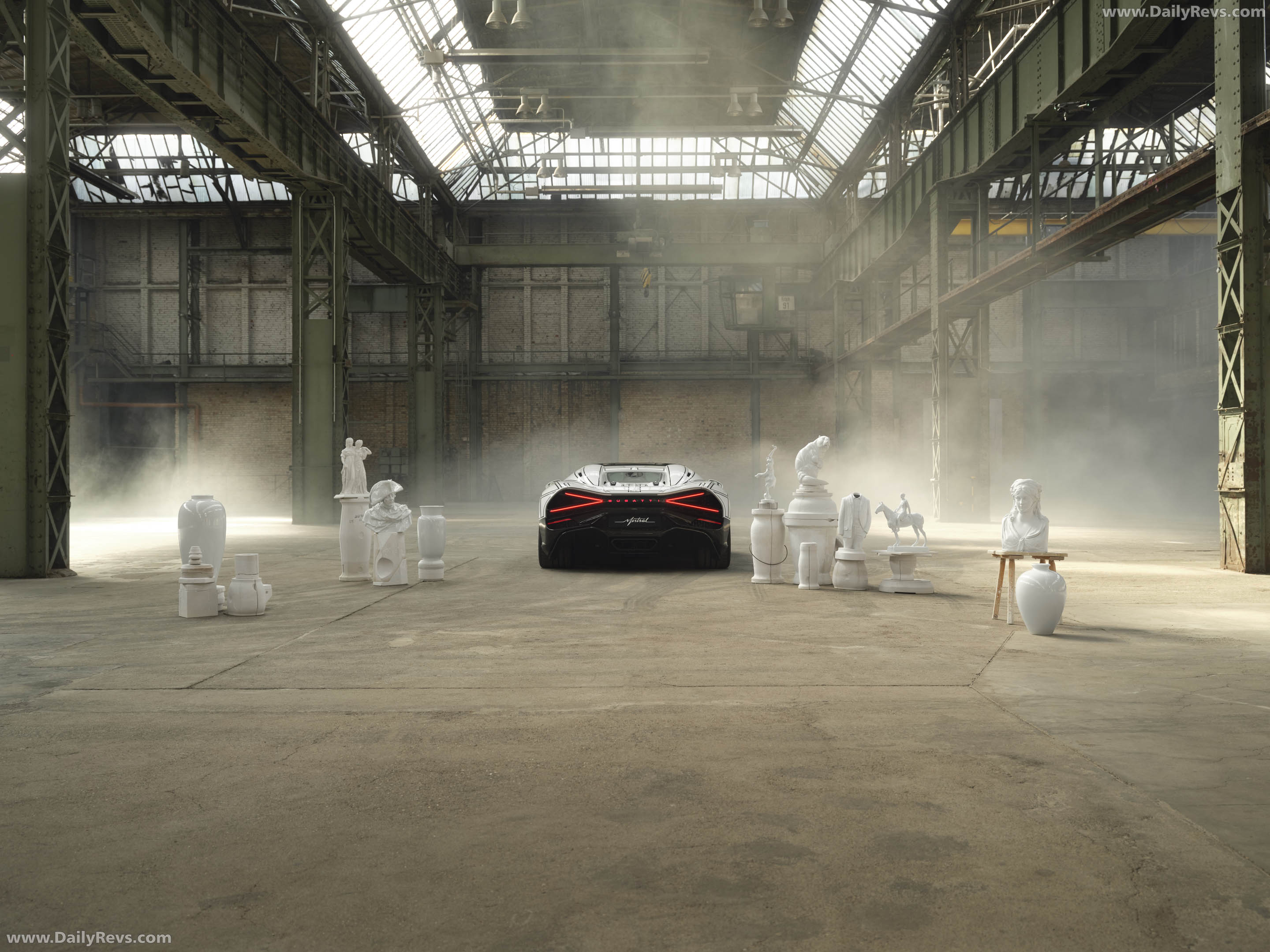 2026 Bugatti W16 Mistral Blanc Eternel Rear View