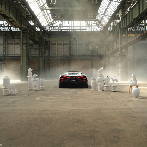 2026 Bugatti W16 Mistral Blanc Eternel Rear View