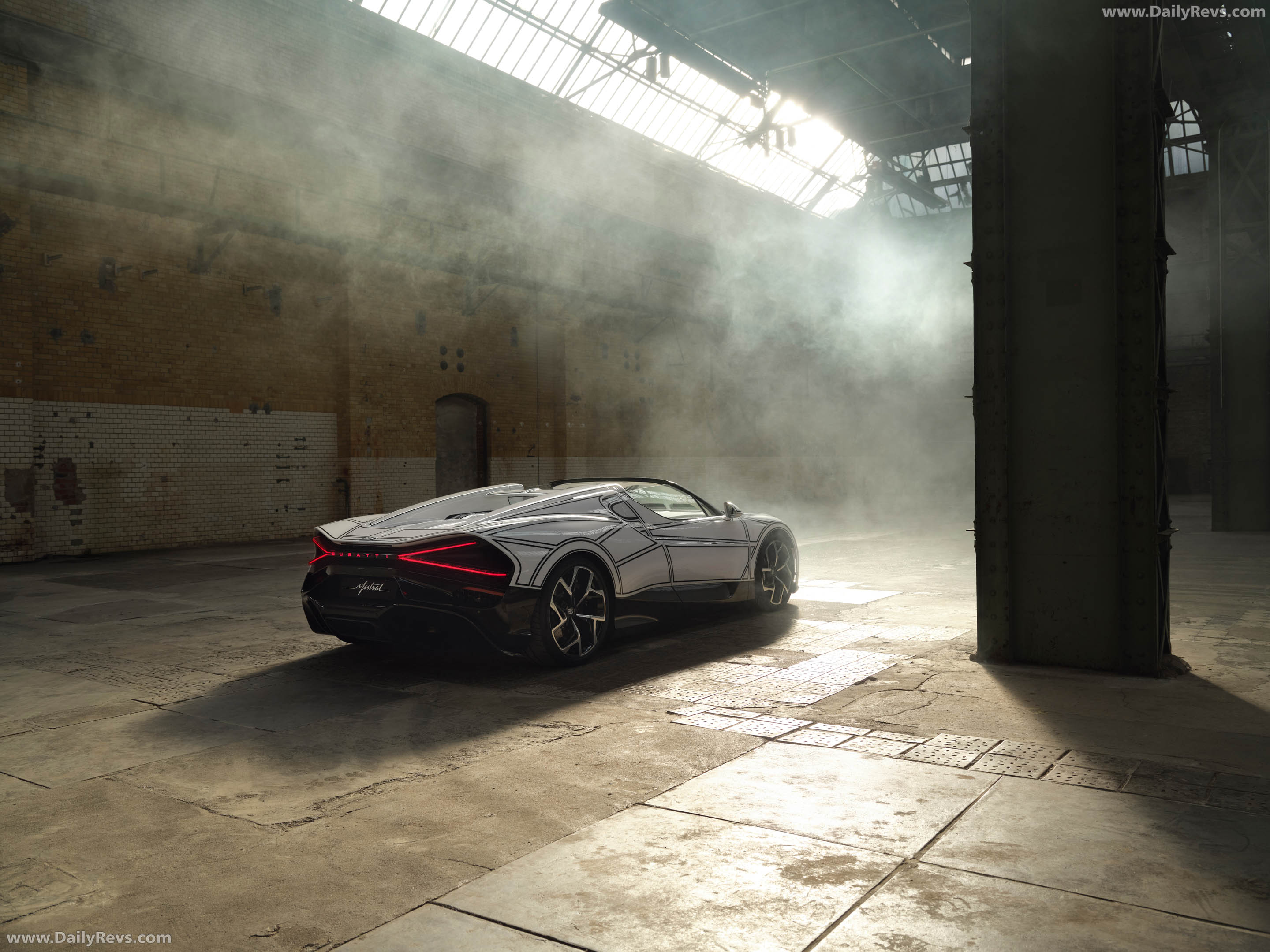 2026 Bugatti W16 Mistral Blanc Eternel Rear View