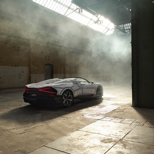 2026 Bugatti W16 Mistral Blanc Eternel Rear View