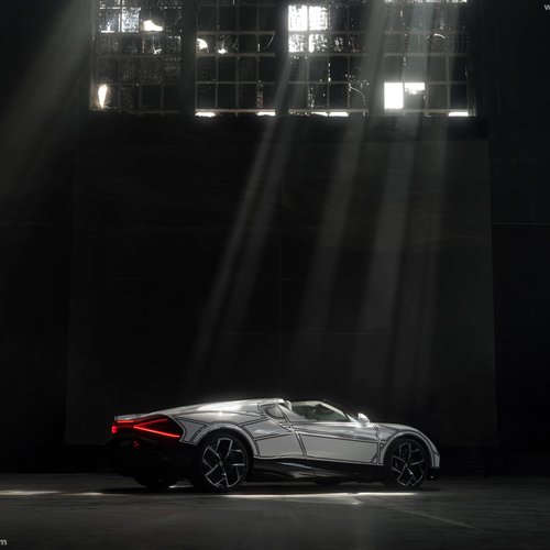 2026 Bugatti W16 Mistral Blanc Eternel Rear View
