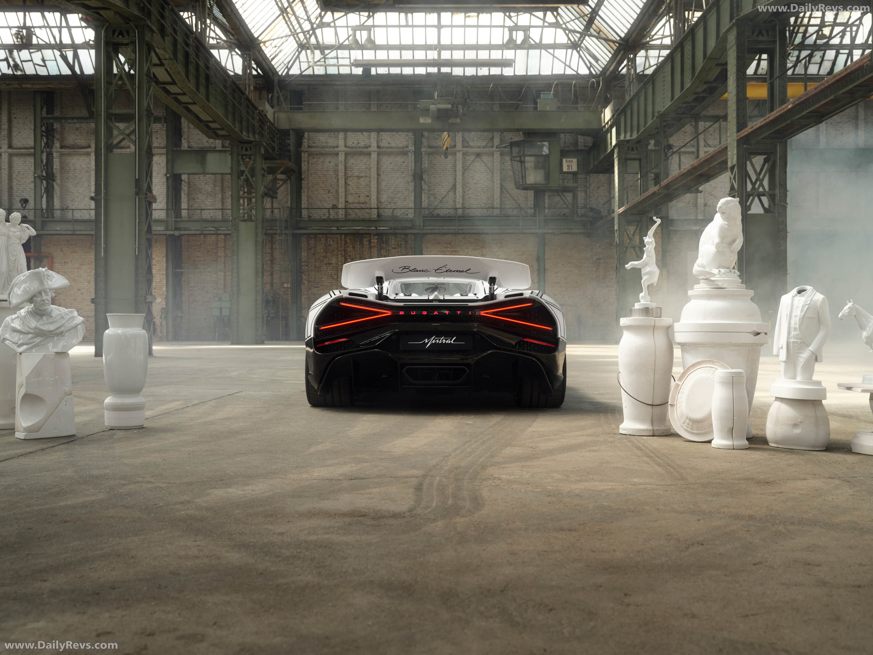 2026 Bugatti W16 Mistral Blanc Eternel Rear View