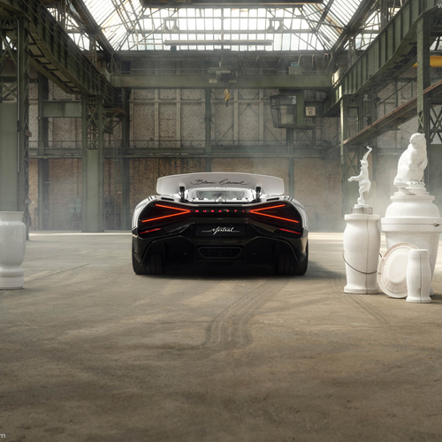 2026 Bugatti W16 Mistral Blanc Eternel Rear View