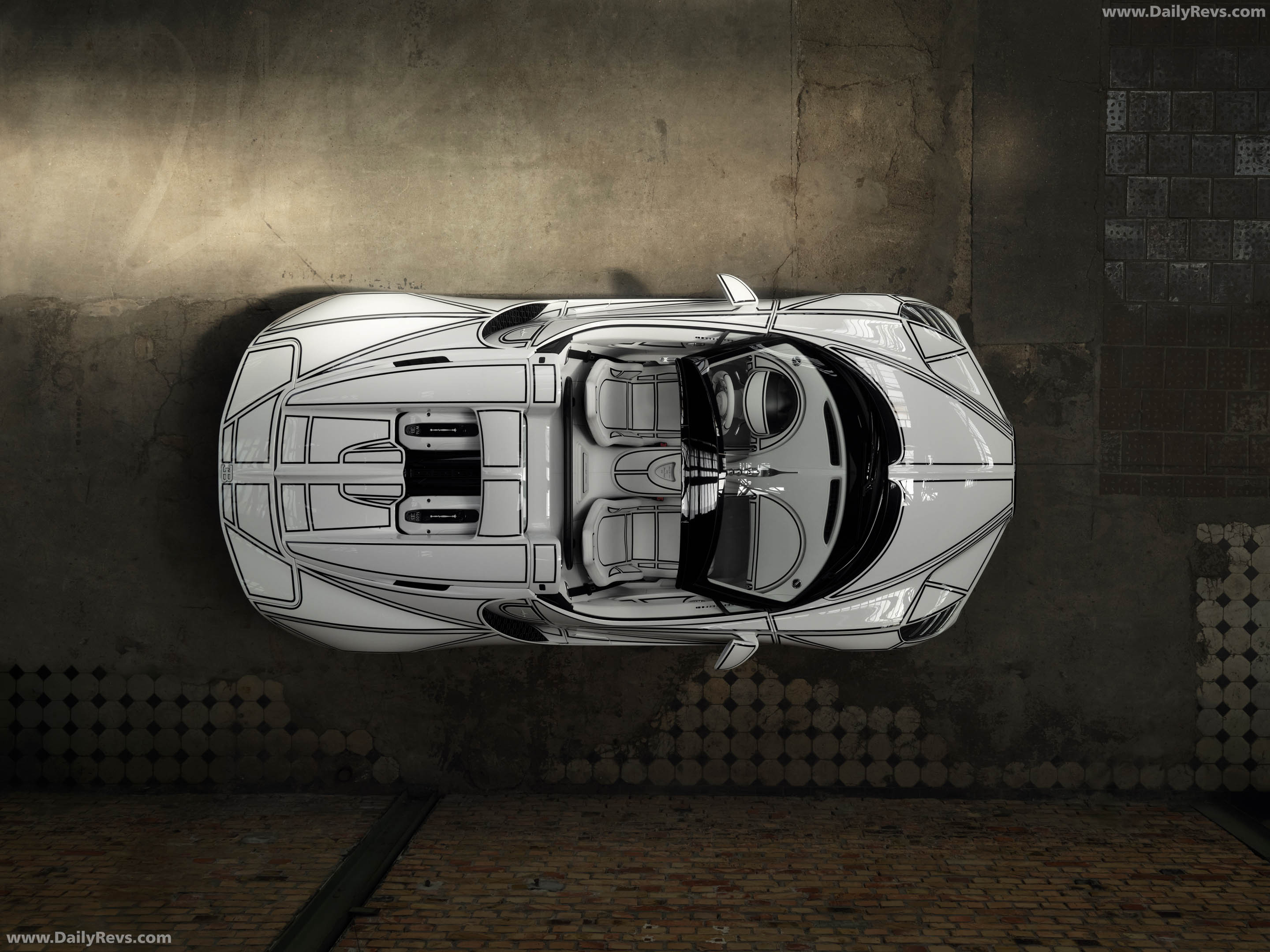 2026 Bugatti W16 Mistral Blanc Eternel Top View