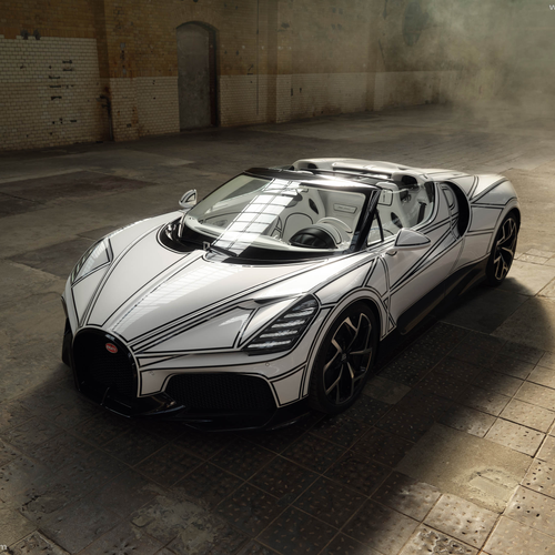 2026 Bugatti W16 Mistral Blanc Eternel Top View
