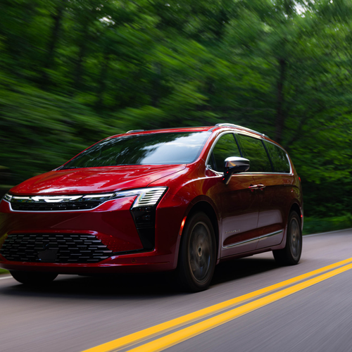 2027 Chrysler Pacifica Pinnacle Red Hot Front View