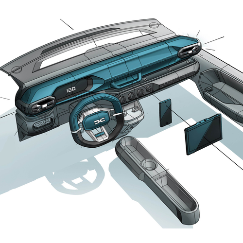 2027 Dacia Spring Sketches