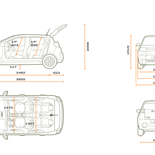 2027 Dacia Spring Sketches