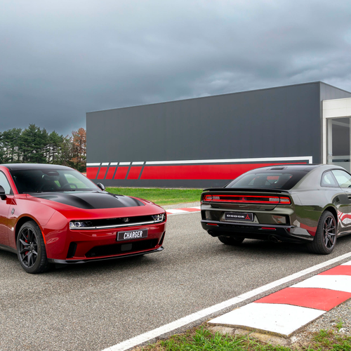 2027 Dodge Charger Daytona 4-Door European Version Front View