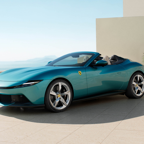 2027 Ferrari Amalfi Spider Verde Costiera Front View