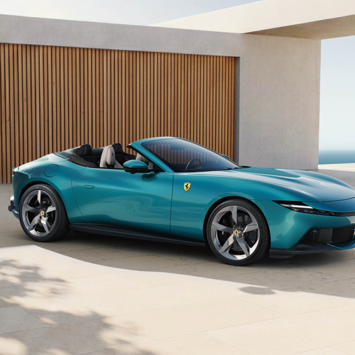 2027 Ferrari Amalfi Spider Verde Costiera Front View
