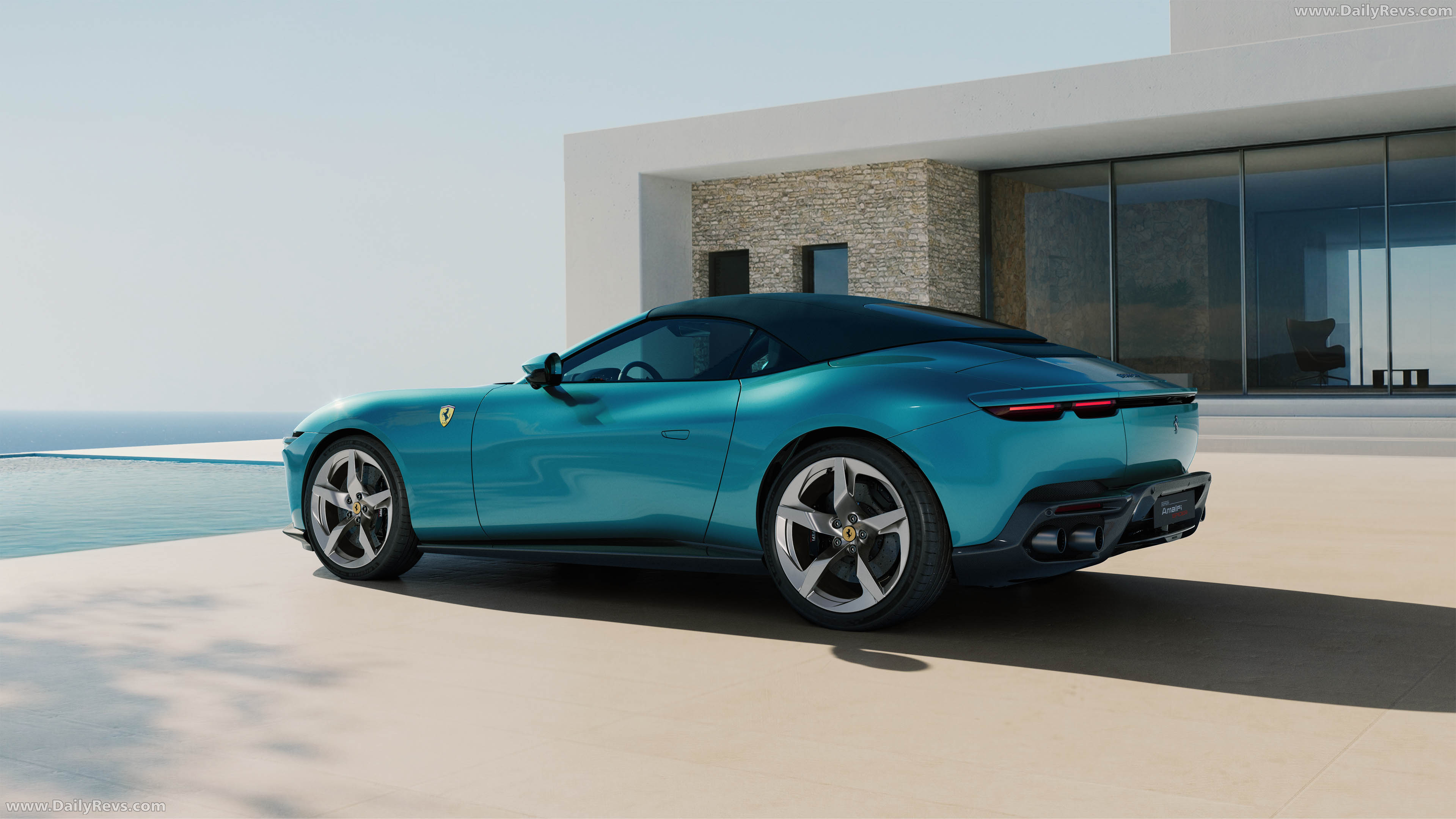 2027 Ferrari Amalfi Spider Verde Costiera Rear View